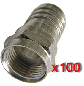 Fiche F � sertir pour c�ble coaxial 19/17 V - NITIM - Haute Gamme - Colisage 100 pi�ces