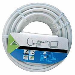 C�ble coaxial 17 VATCA int�rieur Classe B - PVC - blanc - 15m