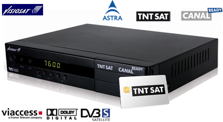 Visiosat TVS 7600 TNTSAT double tuner avec carte viaccess TNTSAT