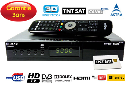 TNT satellite double tuner HUMAX TN 5000 HD 3D
