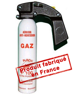 Arosol de dfense lacrymogene 300ml Gaz - PUNCH!