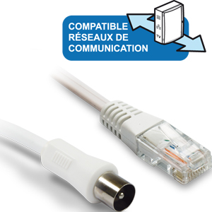 Cordon RJ45 coaxial 2 m - METRONIC