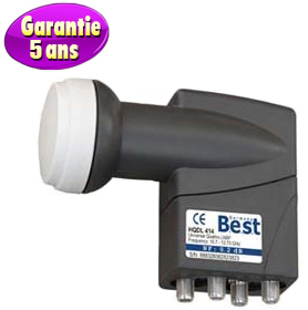 LNB QUATTRO 0,1dB UNIVERSEL - 40mm - Faval - 5 ans de garantie