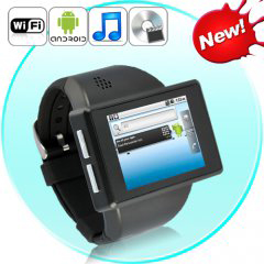 Montre smartphone Android 2.2 � �cran tactile capacitif - Appareil photo 2MP - Carte m�moire TF Micro SD 8Go - Wifi - Rock