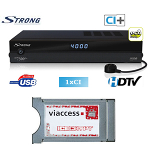 Strong satellite receiver avec module viaccess