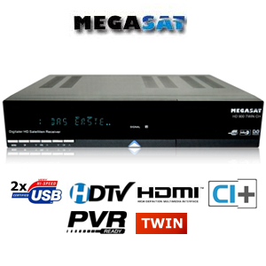Megasat HD 900 - Terminal numérique HD - Double tuner - 2 x USB - CI+ PVR - Unicable - 2 télécommandes