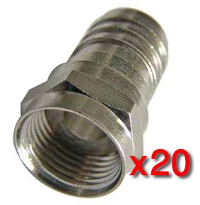 Fiche F � sertir pour c�ble coaxial 7mm 19/17 V - Colisage 20 pi�ces