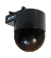 Camra rseau IP motorise sous dme - CCD couleur 1/3 - Rsolution 640x480 - 0.2lux - Angle de vue 80