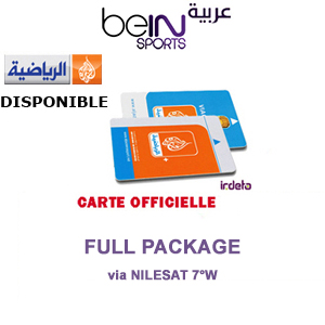 Reabonnement Al Jazeera Sport - 3 mois   Option EVENT 2012 - Viaccess -  Hot Bird 13 E, Nilesat 7W, Arabsat 30,5 E 