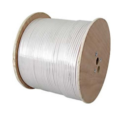 C�ble coaxial 19 VATC d�int�rieur gaine ivoire 500m