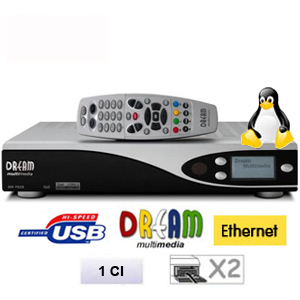 Dreambox DM 7025 HD - Terminal numrique HD, Linux, 2 x Lecteurs de carte , 1 x CI, Ethernet