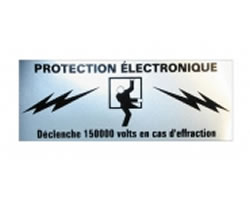etiquette déclenche 150000v 130x50mm étiquette dissuasive