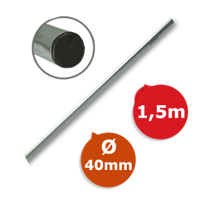 Mat acier zingu emboitable - Diametre 40 mm - Hauteur 1,5 m