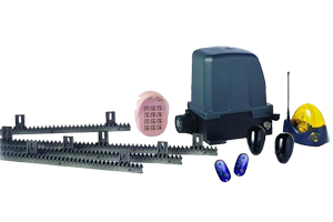 kit coulissant confort 230v - bloquant - poids vantail 400 kg max 40 cycles - avec encodeur et retour sur obstacle - garantie 3 ans