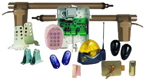 Kit à battants réversibles confort 230V - non bloquant - largeur vantail 3m max - poids vantail 200 kg max - course utile 430 mm - ouverture 120 ° max - 16 cycles par jour - garantie 3 ans