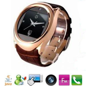Montre t�l�phone portable avec �cran tactile - Appareil photo 1.3M - JAVA - Bluetooth - Radio FM - Bo�tier en acier