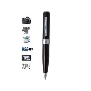 Stylo avec cam�ra cach�e couleur et DVR - D�tecteur de son - Carte micro SD jusqu�� 32 Go