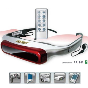 Lunettes vidéo 2D / 3D - Ecran virtuel 80’’ - Angle de vue 35° - avec télécommande