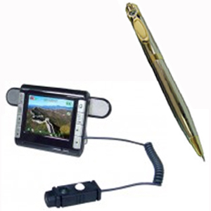 Stylo avce cam�ra cach�e couleur + Mini enregistreur DVR portable avec �cran 2.5