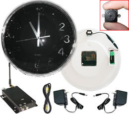 camera espion sans fil cache dans une horloge