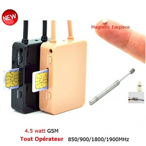 Kit espion Micro nano oreillette magn�tique GSM collier  - sans fil Bluetooth - Audio 4.5 watts - R�cepteur