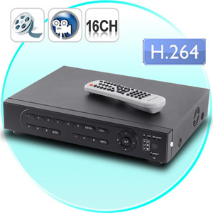Enregistreur DVR - H.264 - 16 canaux - double flux - avec disque dur 500 GB HDD
