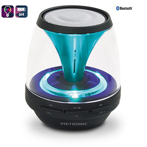 Enceinte lumineuse Bluetooth SPARK - 4 modes lumineux - FM - Metronic