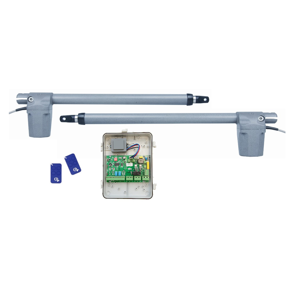 Kit a battants basic, bloquant, 230V,  longueur vantail 2 m max, poids vantail 200 kg max, course utile 430 mm, 16 cycles/jour, ouverture 120� max, telecommande code tournant 