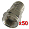Fiche F � sertir pour c�ble coaxial 19/17 V - NITIM - Haute Gamme - Colisage 50 pi�ces