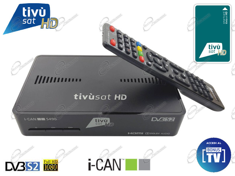 DECODEUR DIGITAL SATELLITE TIVUSAT I-CAN S490 HD