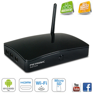 Botier multimdia IP Dual Core connect - Android 4.1 - Wifi - HDMI 1080p - lecteur MicroSD - Metronic