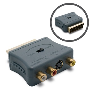 Adaptateur peritel male 3x RCA fem + 1 S-video (Y/C) fem - METRONIC