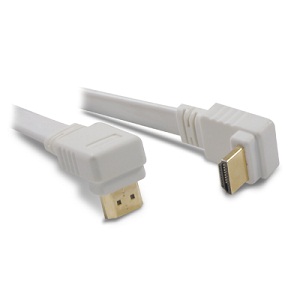 Cordon HDMI Plat à fiches coudees - 1.8m - METRONIC