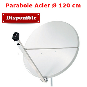 Parabole en Acier 120 cm ( 115 x 105 cm ) - Gris Clair 