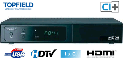 Topfield SBP2001 CI+ - Terminal numerique HD - 1 CI - 1 CI+ - Silver  + Cordon HDMI offert