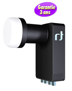 LNB Quattro 0.2 dB - Inverto Black Ultra - 40 mm - 3 ans de garantie