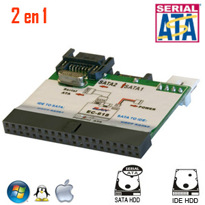  Adaptateur  IDE vers SATA ou SATA vers IDE