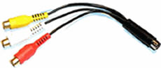 Cble de jonction - mle 4PIN- 2 x mle RCA - mle DC