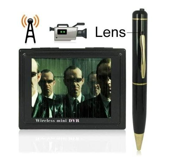 cran LCD 4 canaux de 3,5 pouces Systme DVR HD sans fil avec camra en forme de stylo