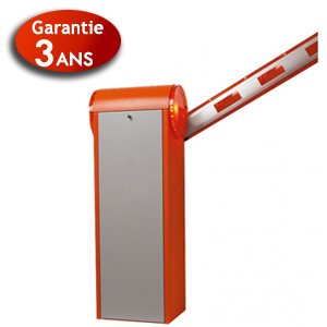 Barrire levante en acier zingu - 6m - 10 Secondes - 24V - avec feu clignotant intgr