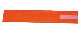 Brassard orange fluo avec velcro aucune  inscription