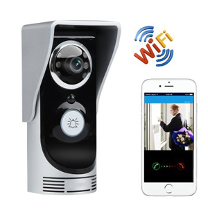 Sonnette interphone vidéo Wi-Fi - Vision nocturne jusqu’à 5m - Etanche - Application iOS + Android - Déverrouillage à distance - Détection de mouvement - Enregistrement vidéo - Micro