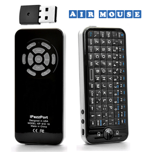 Mini-clavier sans fil avec souris intgre gyroscopique - Tlcommande - iPazzPort Fly Air - 2.4G - jusqu 8 mtres