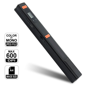 Scanner de poche sans fil - résolution jusqu’à 600 DPI avec Slot carte MicroSD