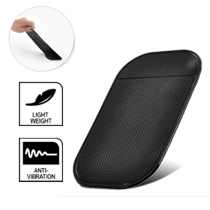 Mini tapis collante auto adhésif, antidérapant et antivibration Noir pour tableau de bord pour téléphone portable ou un autre appareil