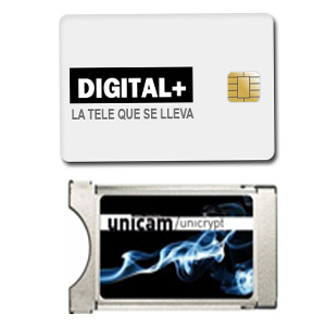 Pack Espagnol PREMIUM+ TOTAL SD 18 mois + Module PCMCIA UniCam Unicrypt via Hispasat (30.0�W)