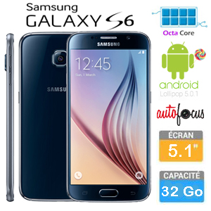 Smartphone Samsung Galaxy S6 32 Go Noir Cosmos 