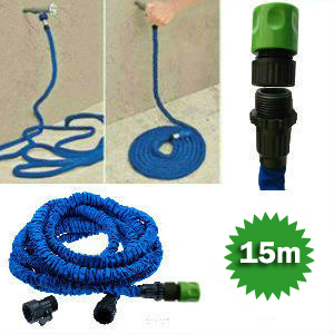 Tuyau darrosage extensible Xhose 5m tirable jusqu 15m avec adaptateur type gardna intgr