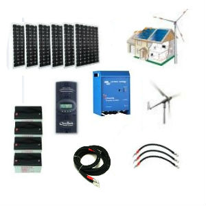 Kit hybride complet solaire et éolien - 4000 à 8500 W 48 V - tres haute puissance