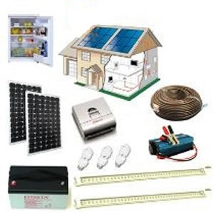 Kit solaire complet maxi �clairage LEDs 12 Volts 200 Watts + r�frig�rateur
